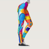 Levendige stadslandschap droomlandschap kunst leggings (Rechts)