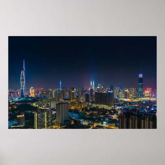 Levendige stadslandschapsfotografie poster (Voorkant)