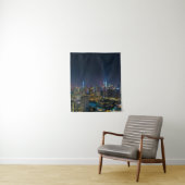 Levendige stadslandschapsfotografie wandkleed (In situ)