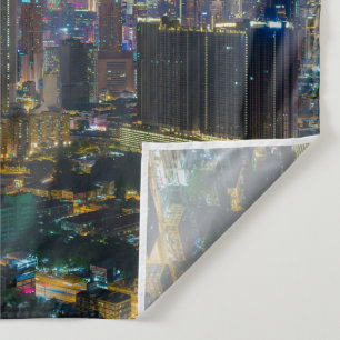 Levendige stadslandschapsfotografie wandkleed