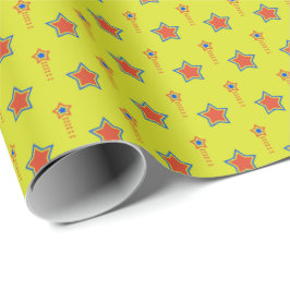 Levendige Starburst Celebration Gift Wrap Cadeaupapier