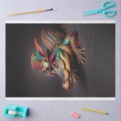 Levendige Steampunk Alligator Decoupage Tissuepapier (Craft)