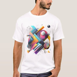 Levendige Stedelijke Abstracte Kunst T-shirt