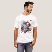 Levendige Stedelijke Abstracte Kunst T-shirt (Voorkant volledig)