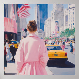 Levendige stedelijke kunst met klassieke charme va poster