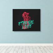 Levendige, stedelijke, trendy grafische vormgeving canvas afdruk (Insitu (Houten vloer))