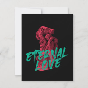 Levendige, stedelijke, trendy grafische vormgeving notitiekaartje