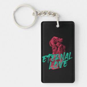 Levendige, stedelijke, trendy grafische vormgeving sleutelhanger