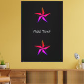 Levendige ster geïnspireerd statementstuk met naam canvas afdruk (Insitu (Woonkamer))