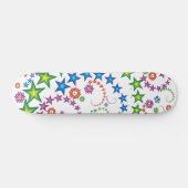 Levendige sterren_2 op hout skateboard (Horizontaal)