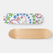 Levendige sterren_2 op hout skateboard (Horizontaal)