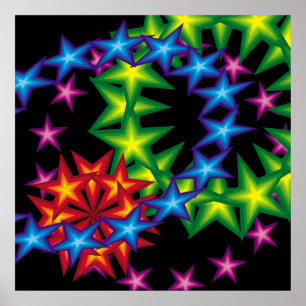 levendige sterrencirkels poster