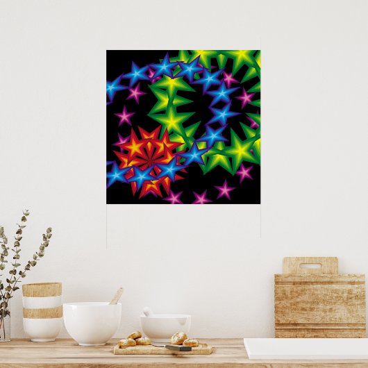 levendige sterrencirkels poster (Keuken)