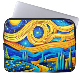 Levendige Sterrenkunst Laptop Sleeve