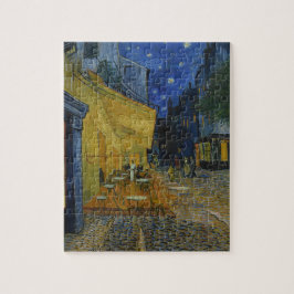 Levendige sterrennacht Cafeterras Kunst van Van Go Legpuzzel