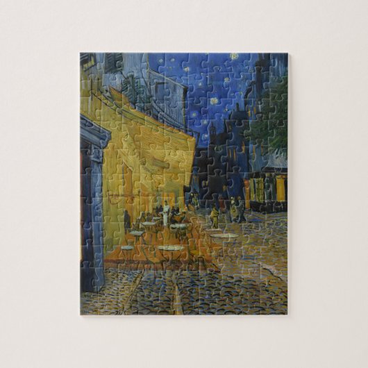 Levendige sterrennacht Cafeterras Kunst van Van Go Legpuzzel (Verticaal)