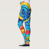Levendige Sterrennacht stijl kunst Leggings (Links)