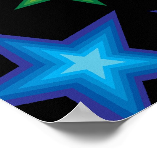 levendige sterrenspiralen poster (Hoek)