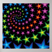 levendige sterrenspiralen poster (Voorkant)