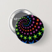 levendige sterrenspiralen ronde button 5,7 cm (Voorkant /achterkant)