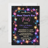 Levendige Sterrenstring Lights Oudejaarsavond Part Kaart (Voorkant)