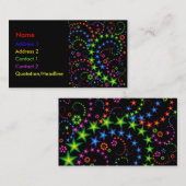 Levendige stersamenstelling visitekaartje (Voorkant / Achterkant)