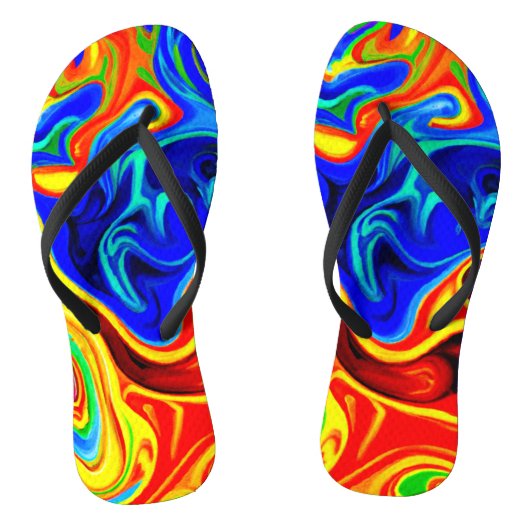 Levendige stijlpatroon teenslippers (Voetbed)