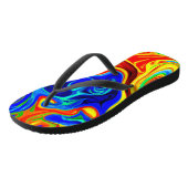 Levendige stijlpatroon teenslippers (Schuin)