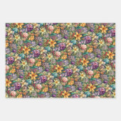 Levendige stijlvolle lentekens inpakpapier vel (Voorkant 3)