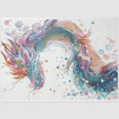 Levendige stip geschilderd Dragon Decoupage Tissue Tissuepapier (Voorkant)