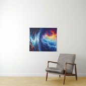 Levendige Stormy Sky Abstracte River Landscape Art Wandkleed (In Situ (horizontaal))