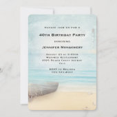 Levendige strand met Boat & Lighthouse Birthday Kaart (Voorkant)