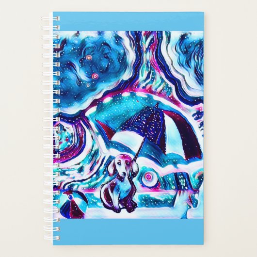 Levendige strandhondenplanner planner (Voorkant)