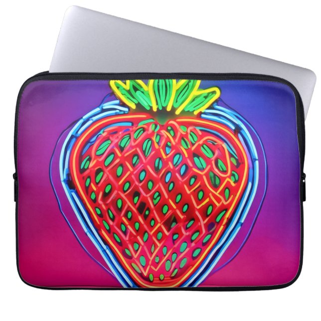 Levendige Strawberry Neon! Laptop Sleeve (Voorkant)