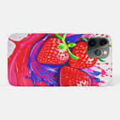 Levendige Strawberry Splash Case-Mate iPhone Case (Achterkant (horizontaal))