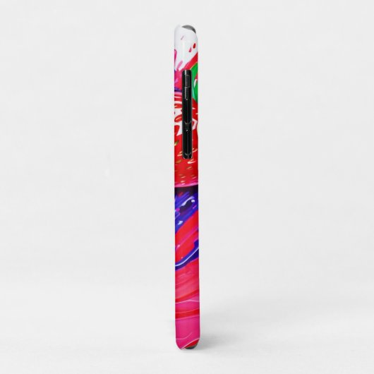 Levendige Strawberry Splash Case-Mate iPhone Case (Achterkant/links)