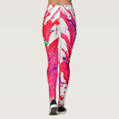 Levendige Strawberry Splash Leggings (Achterkant)