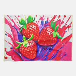 Levendige Strawberry Splash Theedoek