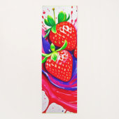 Levendige Strawberry Splash Yogamat (Achterkant)