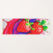 Levendige Strawberry Splash Yogamat (Voorkant (horizontaal))