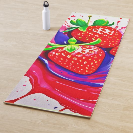 Levendige Strawberry Splash Yogamat (In situ)