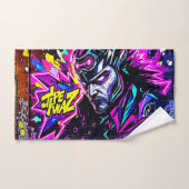 Levendige Street Art Glow Bad Handdoek (Handdoek)