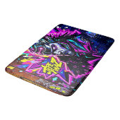 Levendige Street Art Glow Badmat (Gekanteld)