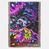 Levendige Street Art Glow Deken (Voorkant Verticaal)