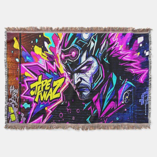 Levendige Street Art Glow Deken (Voorkant)