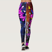 Levendige Street Art Glow Leggings (Achterkant)