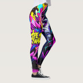Levendige Street Art Glow Leggings (Rechts)