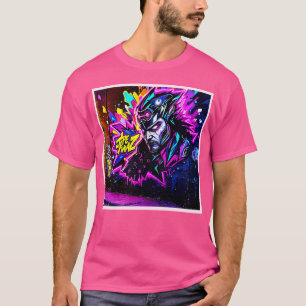 Levendige Street Art Glow T-shirt