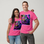Levendige Street Art Glow T-shirt (Unisex)