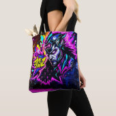 Levendige Street Art Glow Tote Bag (Dichtbij)